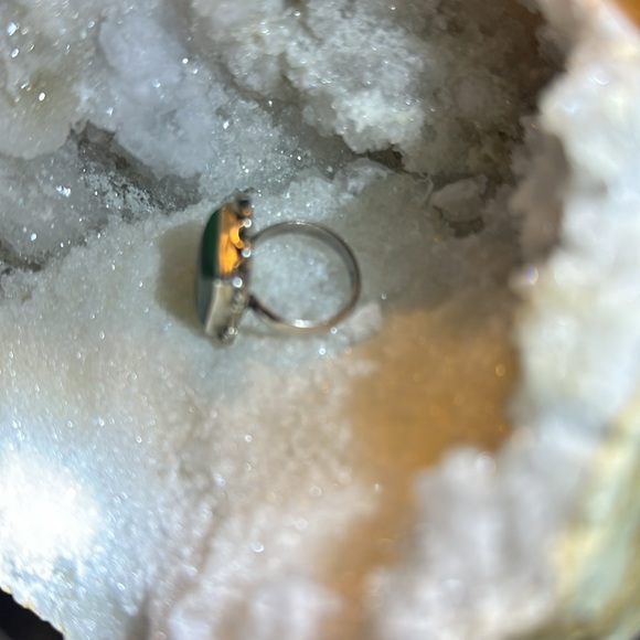 Silver malachite ring - Picture 6 of 8